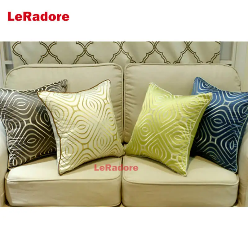 LeRadore Роскошный вышитый велюровый чехол для подушки Наволочки домашний клуб