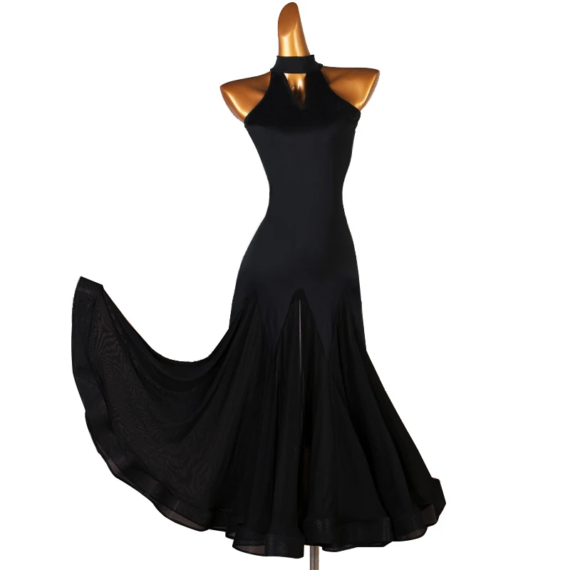 

Ballroom Dance Dress sleeveless Big Swing Skirt Profession Custom Modern Dancing Female Adult Child Performance Clothes