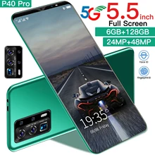 Teléfono Inteligente P40 Pro versión Global, smartphone con Android de 5,5 pulgadas, 24 + 48MP, batería de 4800mAh, 10 núcleos, compatible con identificación facial, 4G, 5G (3)