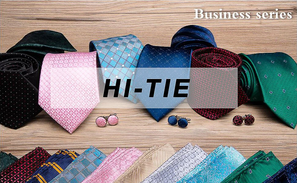 Hi-Tie Галстуки для мужчин Новинка Галстуки Хаундстут галстук набор черный и белый галстук для свадьбы бизнес Бэтмен галстук C-3258