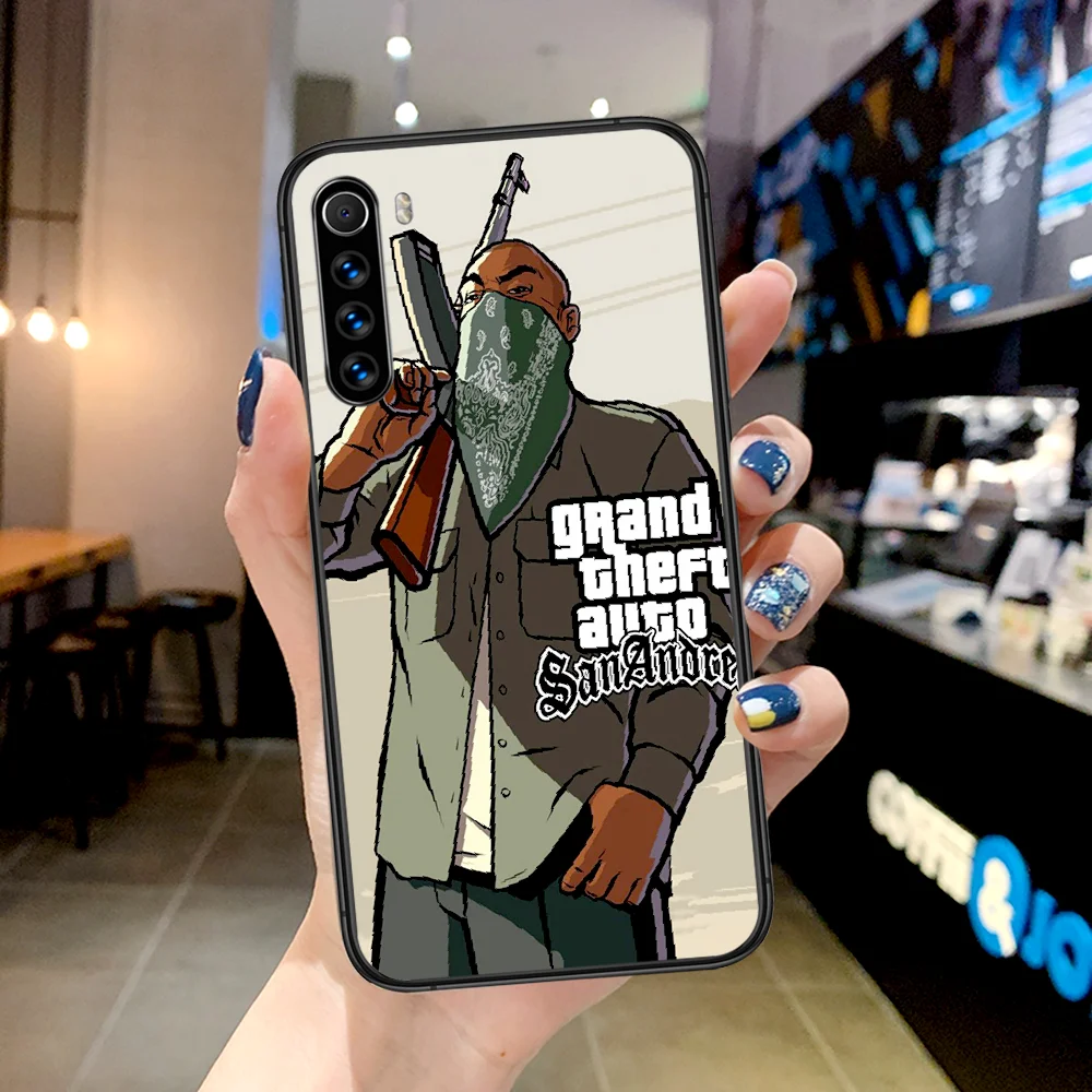 

Gta 5 Grand Theft Auto V Phone Case For Xiaomi Redmi Note 7 8 8T 9 9S 4X 7 7A 9A K30 Pro Ultra black Prime Fashion Back Trend