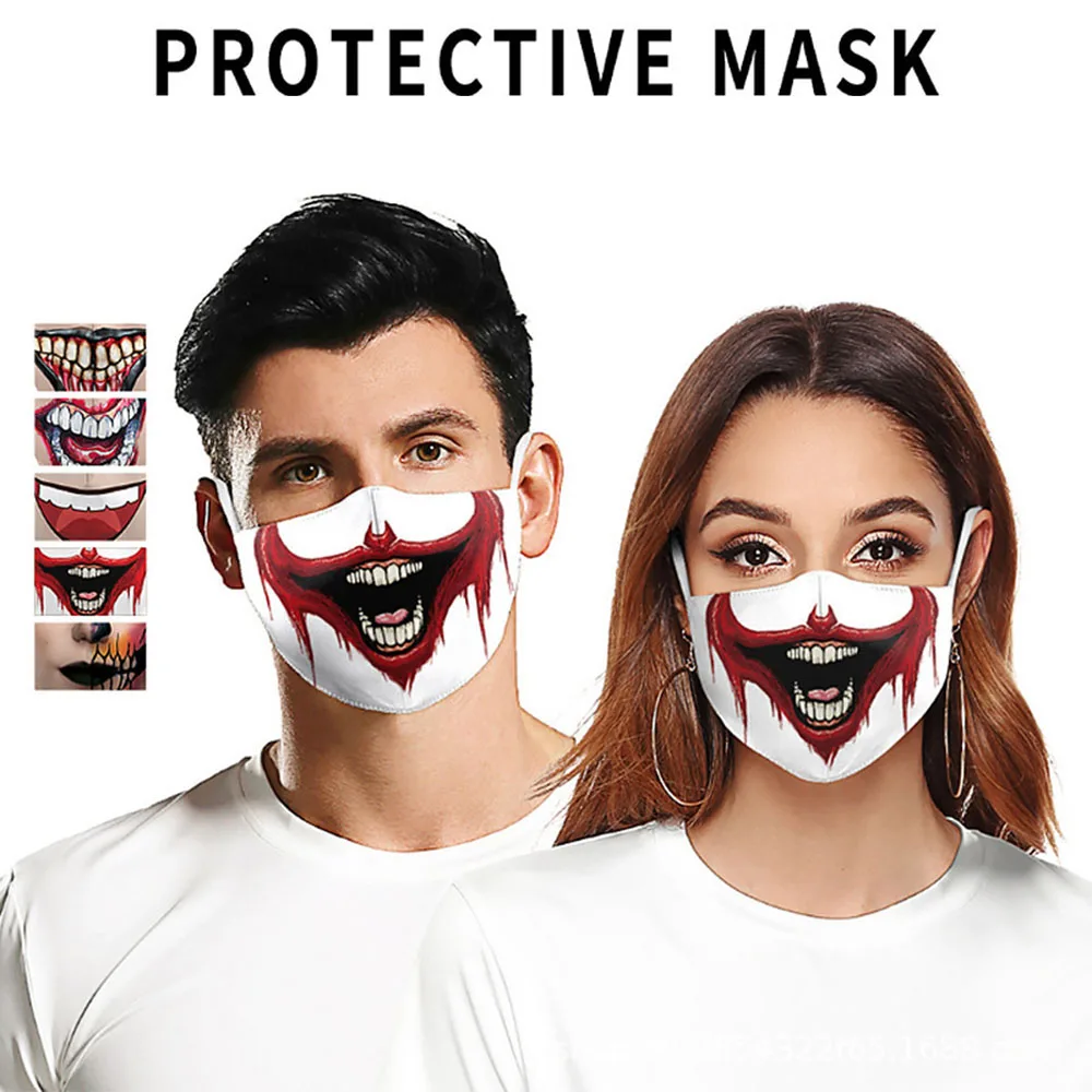 

New Funny Big Laugh Mouth Cosplay Women's Men Unisex Masks Face-Protection Dustproof Cycling Breathable Adult Halloween Mask