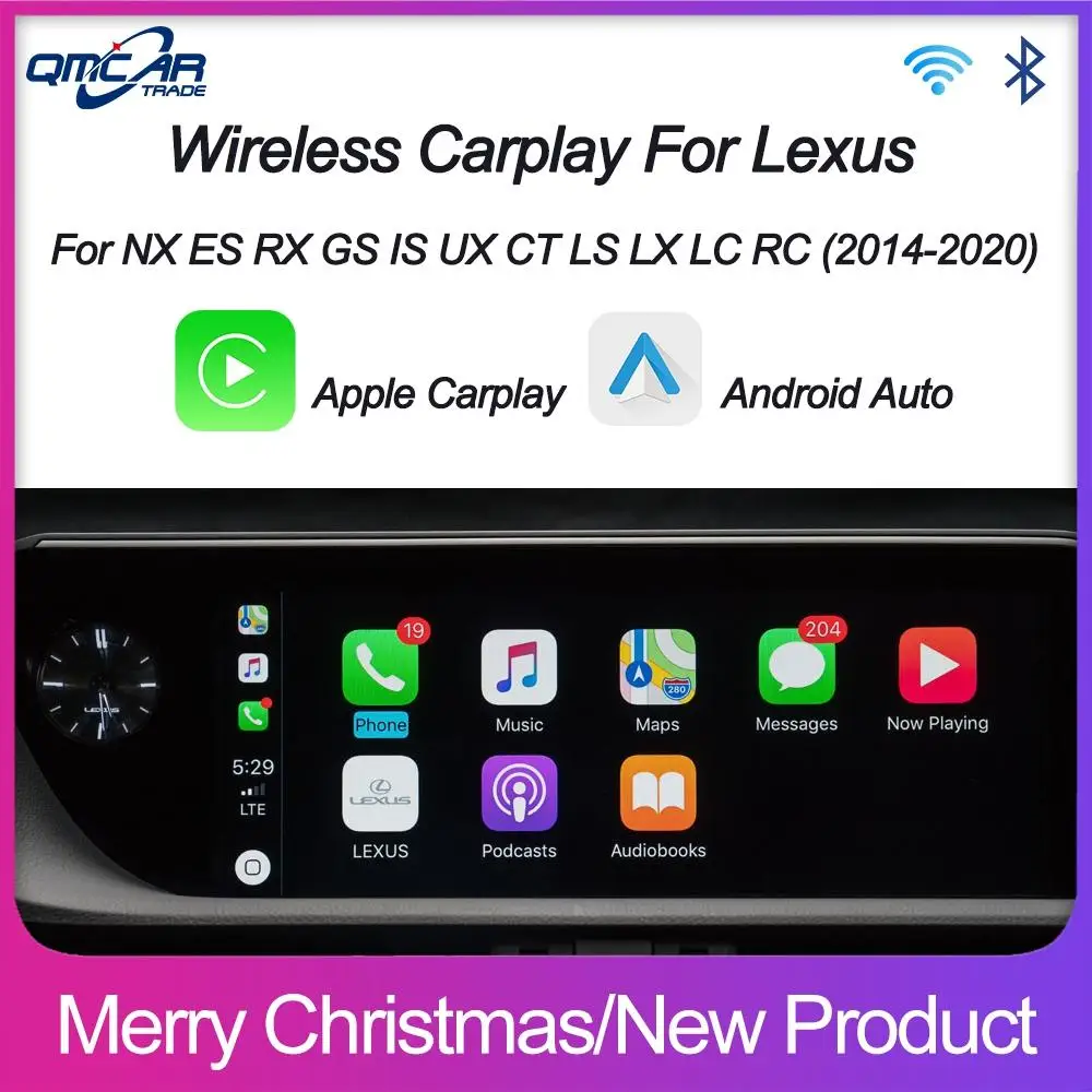QMCAR беспроводной Apple CarPlay для 2014 2020 Lexus Carplay Android Авто/Carplay поддержка Mirrorlink