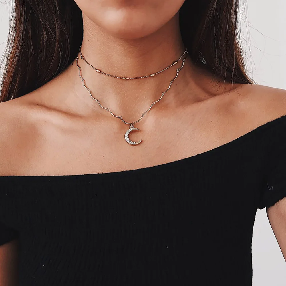 Moda mujer 2020 bizuteria Дамская Эстетическая бижутерия многослойное ожерелье с бабочками