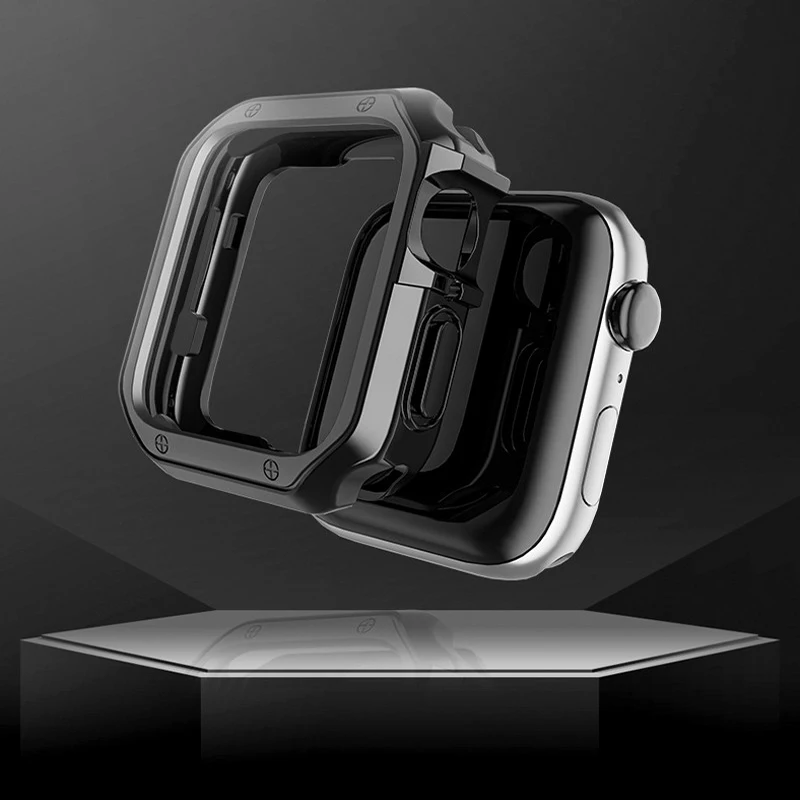 

2021 New Protective Case for Apple Watch SE 6 5 4 38mm 42mm Anti-scratch Metal Cover for Iwach Series SE 6 5 4 Screen Protector