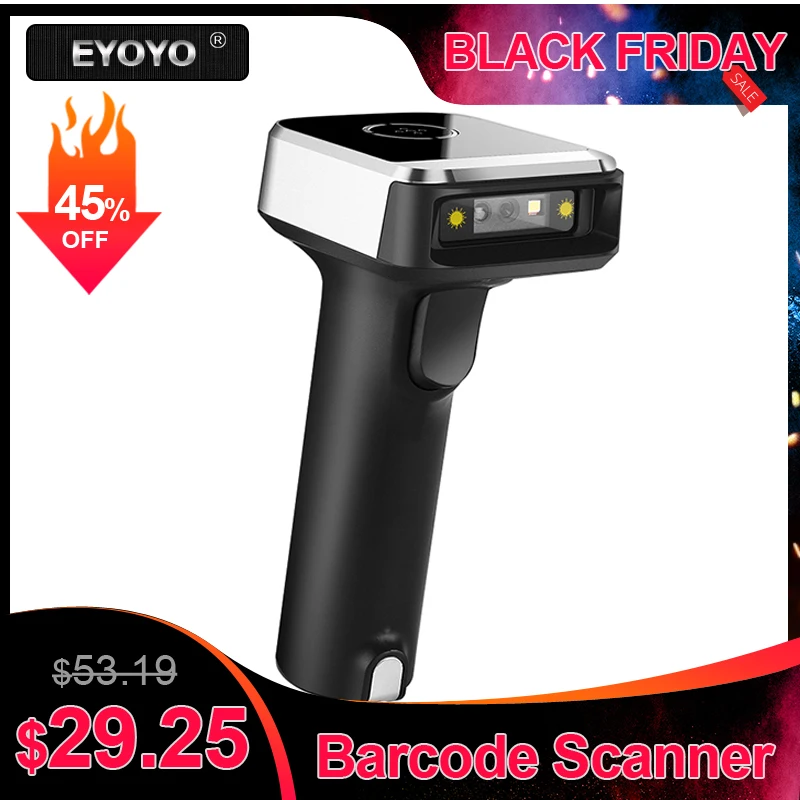 Eyoyo-1900 сканер штрих-кода беспроводной сканер считыватель штрих-кодов bluetooth PDF417 QR 2d матрица данных UPC lector codigo de barra