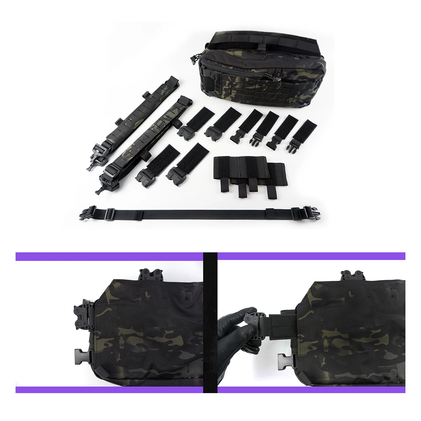 

DMGear 421X Multifunctional Backpack Tactical Chest Hanger Shoulder Bag - MCBK RG MC WG CB (Strengthen Version)