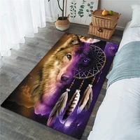 feather wolf area rug 3d all over printed non slip mat dining room living room soft bedroom carpet 06