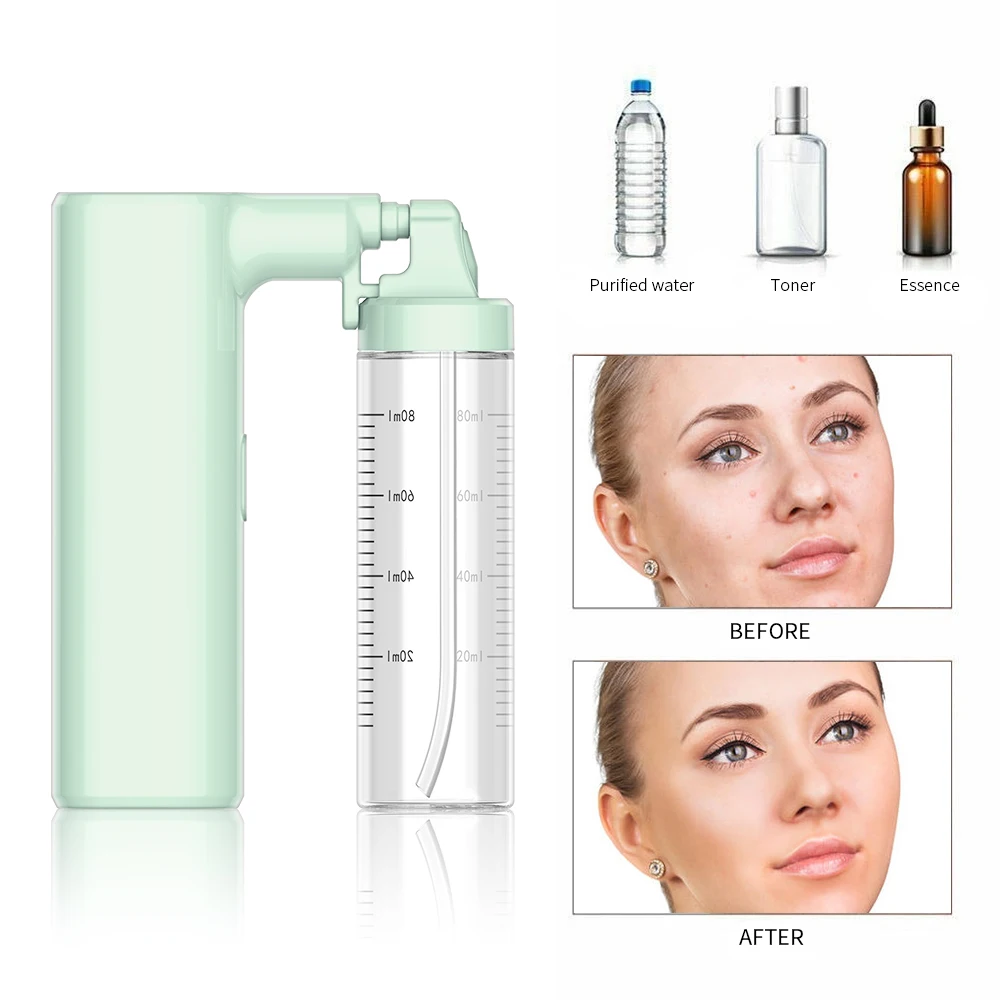 

Nano Spray Facial Spa Steaming Face Moisturizing Beauty High Pressure Oxygen Injection Compression Gun Skin Care Tool