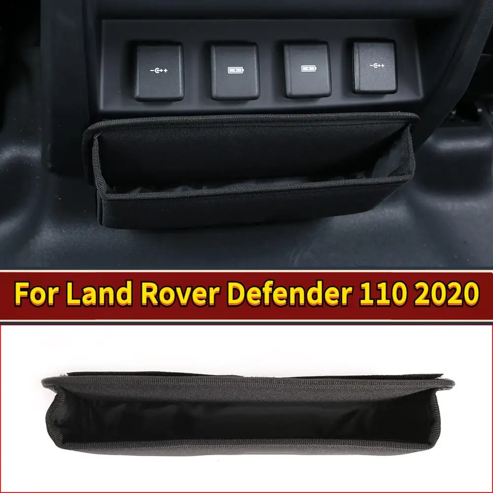 

For Land Rover Defender 110 130 2020Black Cloth material Glove box storage bag Storage box under rear air outlet Car Accessories
