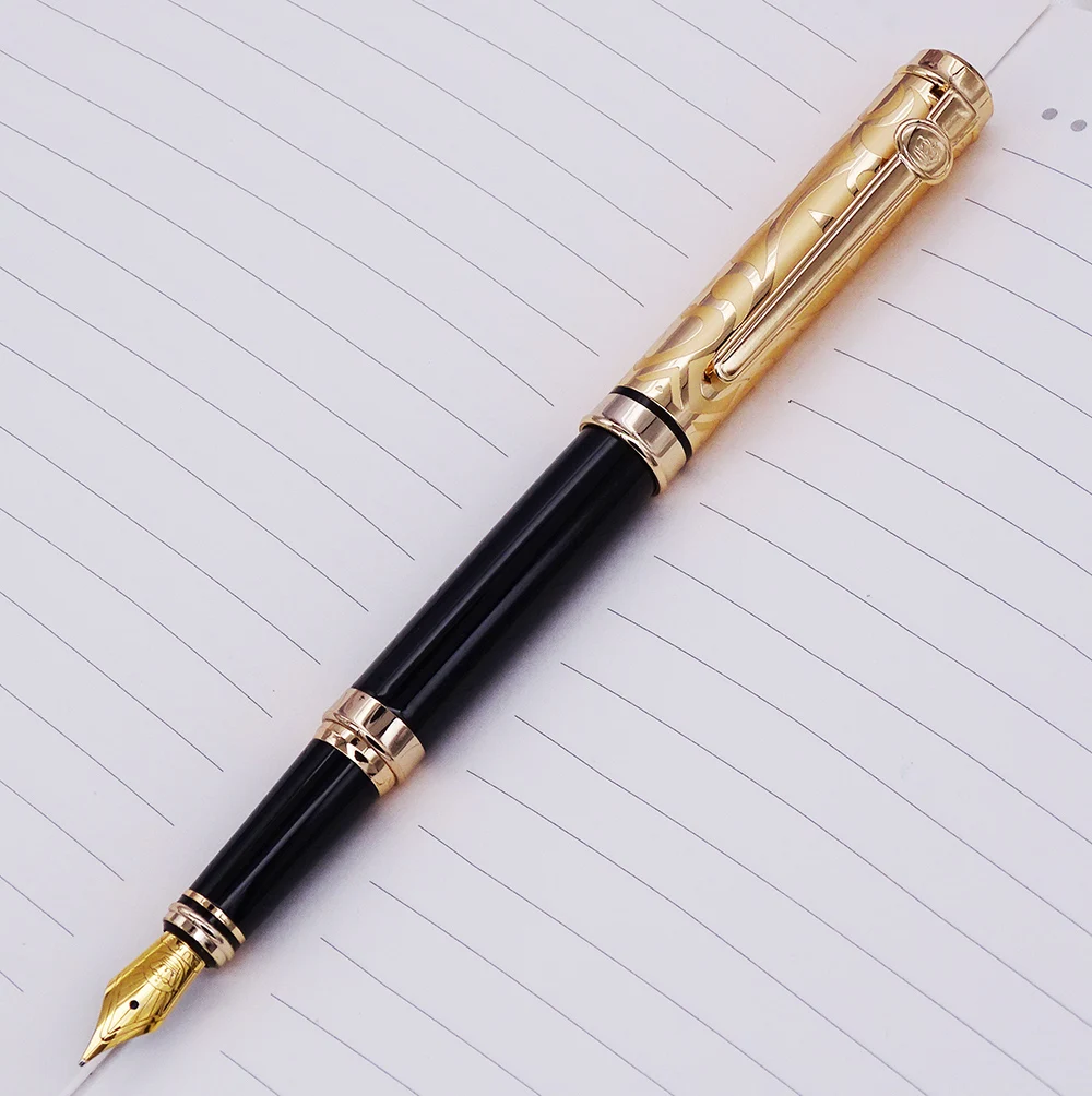 Duke металлический чёрная чернильная ручка с сапфирами и изображением в форме