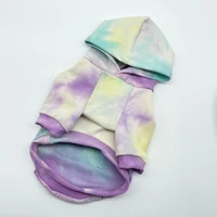 dog hoodie fashion tie dye clothes pet puppy sweatshirt pocket costume hooded coat cat jackets apparel for small medium dogs