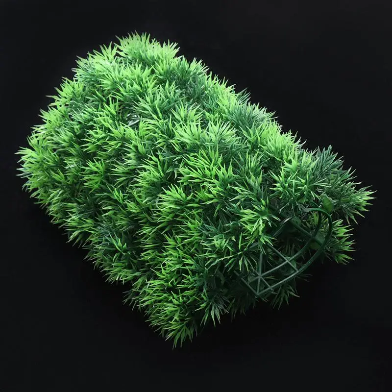 25x25cm Artificial Grass Lawn Plastic Lifelike Micro Decor Miniature Ornament Fake Mat Fish Tank Aquarium Decoration | Дом и сад