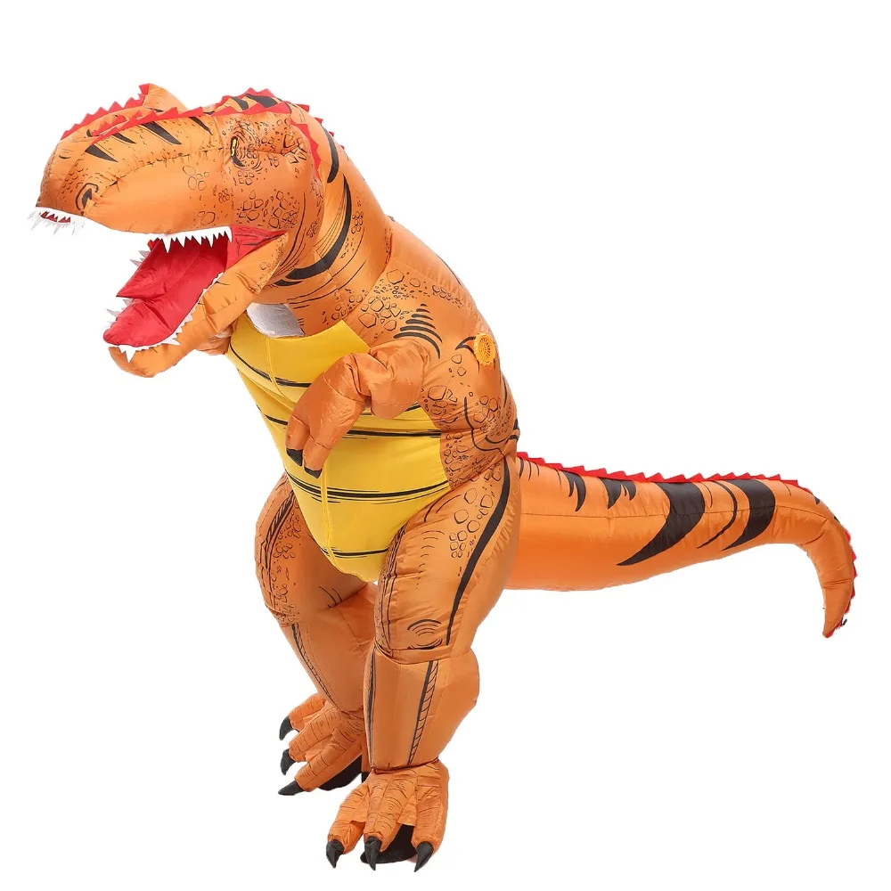 JYZCOS взрослых T REX надувной костюм Рождество Косплей T-REX динозавр животных фантазия комбинезон Хэллоуин костюм для женщин и мужчин