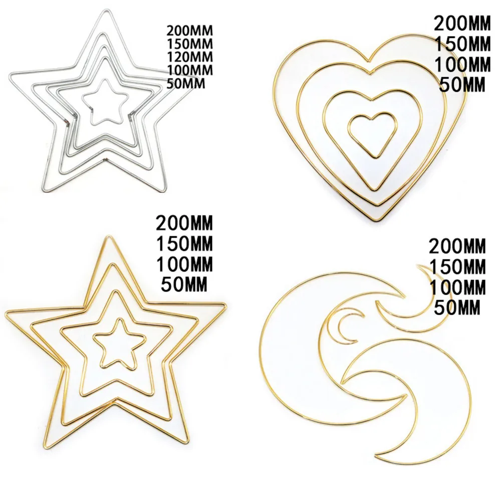 Металлический Ловец снов Луна обруч для DIY Хранитель ручной работы макраме