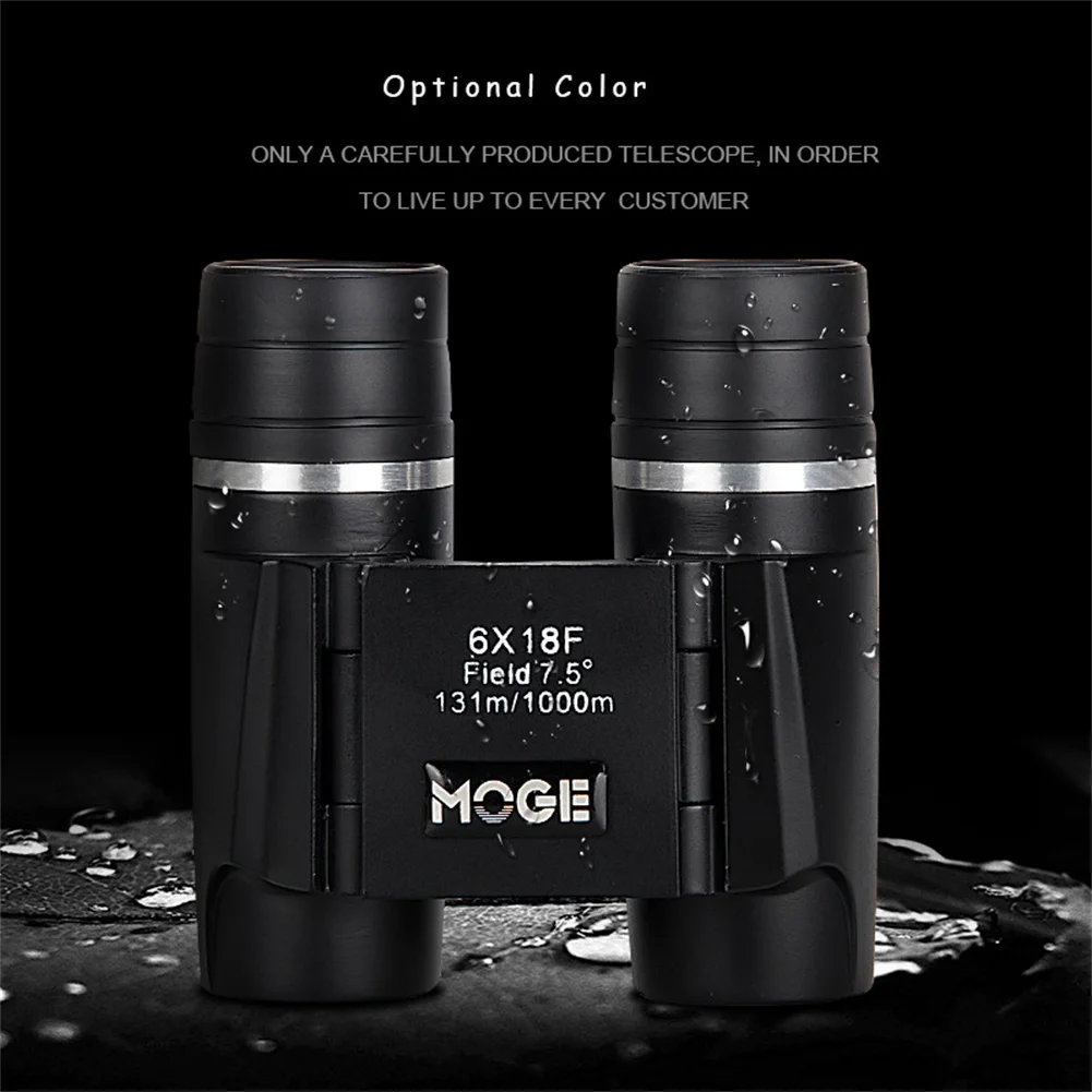 

6x18F Binoculars Micro-optical Night Vision High-definition Travel Pocket Binoculars For Hunting Sports Outdoor Camping Travel.