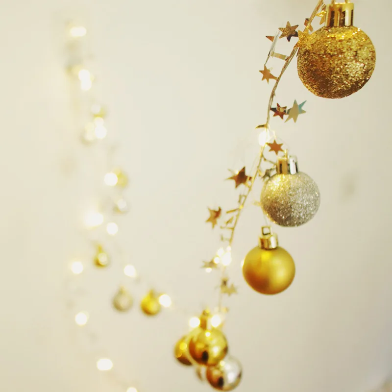 

New Year Christmas Ball LED Light String Decoration Festival Supplies Navidad H Y 2021
