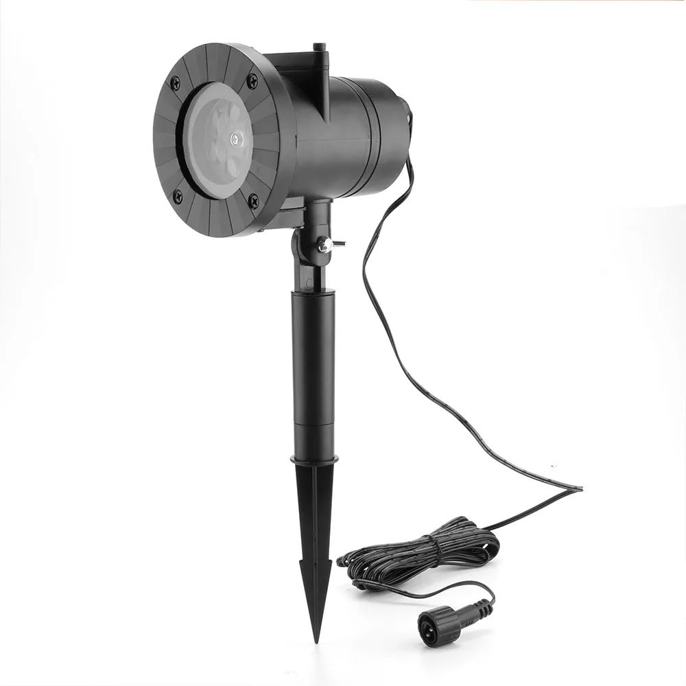 Светодиодный проектор с 12 узорами Рождественская лампа в форме снежинки сердца