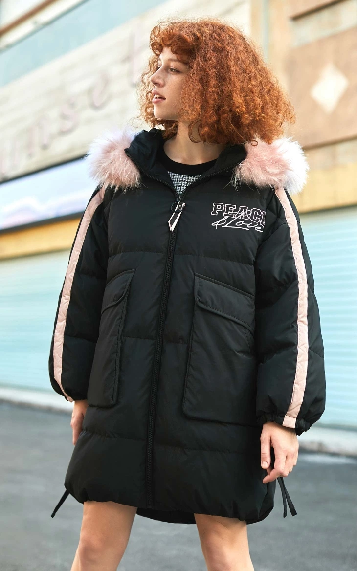 Vero Moda Новое Женское вышитое контрастное пальто средней длины с капюшоном | 319409514