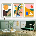 Современная разноцветная абстрактная Геометрическая настенная Картина на холсте картина фотография галерея детская кухня домашний декор