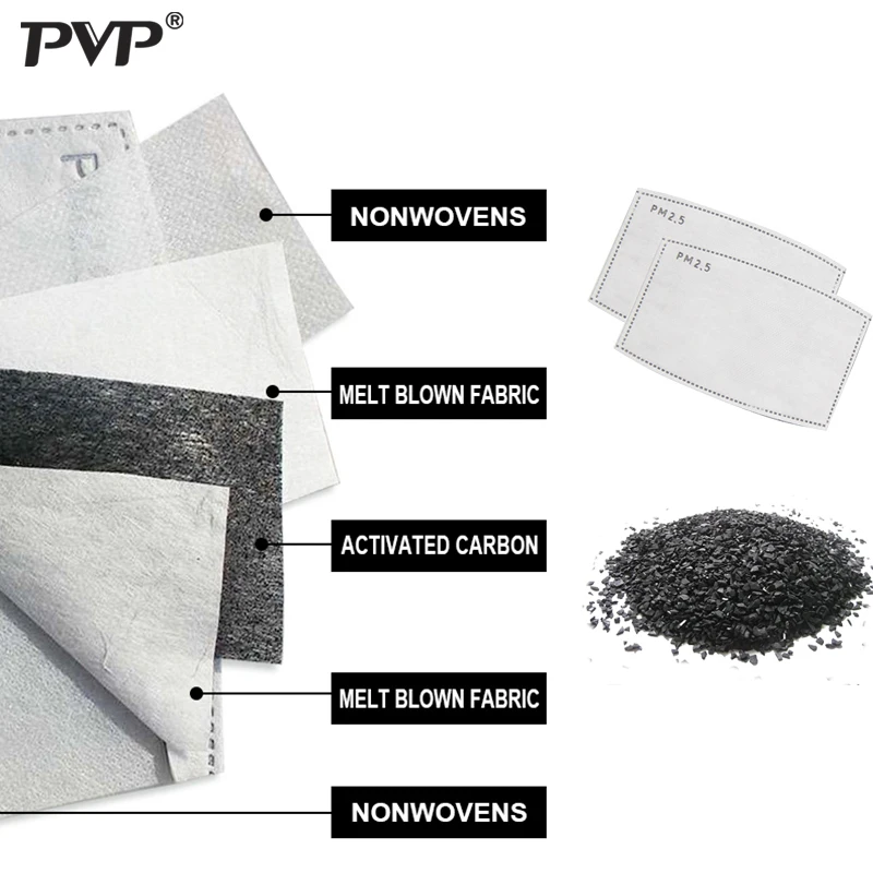 PVP мультипликационная многоразовая детская маска с 2 фильтрами PM2.5