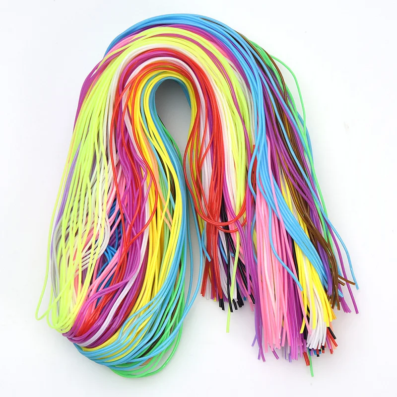

200 Pieces / Pack Mixed Color 1.8mm Circular PVC Environmental Protection Plastic Braided Rope DIY Handmade Jewelry Accessories