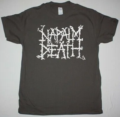 

NAPALM DEATH LOGO DEATH METAL CARCASS BRUTAL TRUTH NEW GREY CHARCOAL T-SHIRT