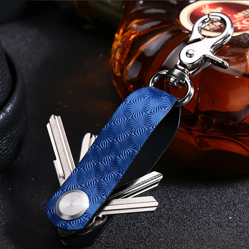

Fashion Car Key Wallet Belt Hanging Holder Leather Keys Keeper EDC Household Detachable Elegant Designer Wallet for Men Women