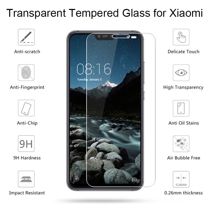 2 шт. 9H твердая закаленная Передняя пленка Защита экрана для Xiaomi Mi Mix 3 2S закаленное