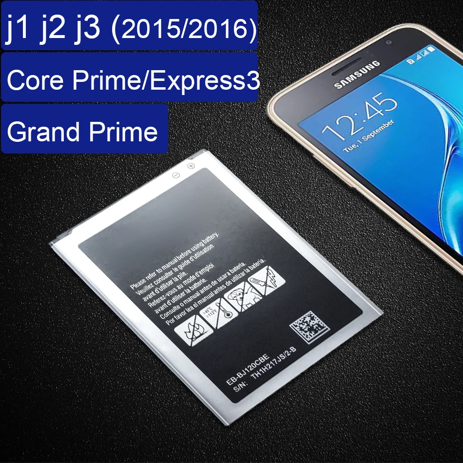 

Battery EB-BJ120CBE For Samsung J1 J3 (2016) J120F/ Galaxy J1 J2 J5 Core Prime Win 2 Duos Express 3 S5360 EB BJ120CBE BG530BBE