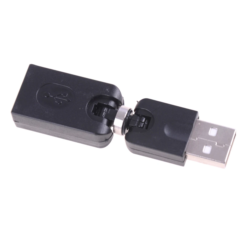

High Quality Black USB 2.0 Male To Female 360 Degree Rotating USB Adapter Flexible Swivel Twist Angle Extension Adapter
