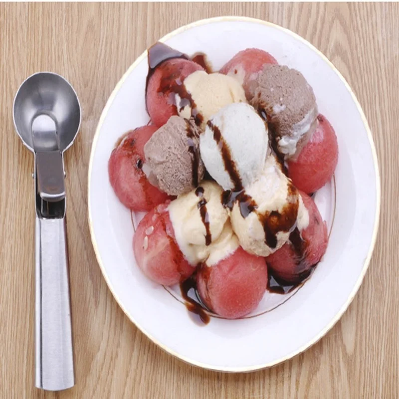 Ice Cream Scoops Stacks Stainless Steel Spoon Digger Watermelon Baller Scoop Fruit Dessert Ball Maker Kitchen Tools | Дом и сад