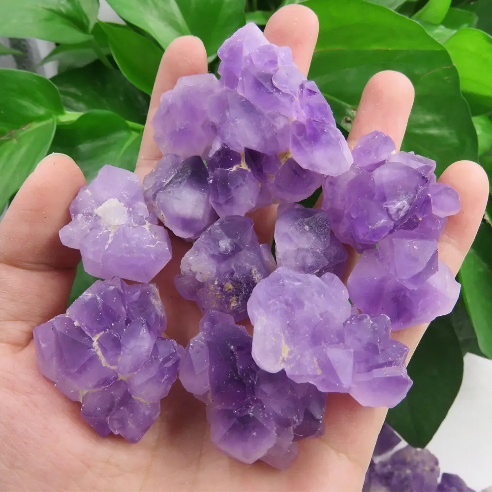 200 г оптовая торговля натуральный аметист Многоточечные кластеры Reiki целебные