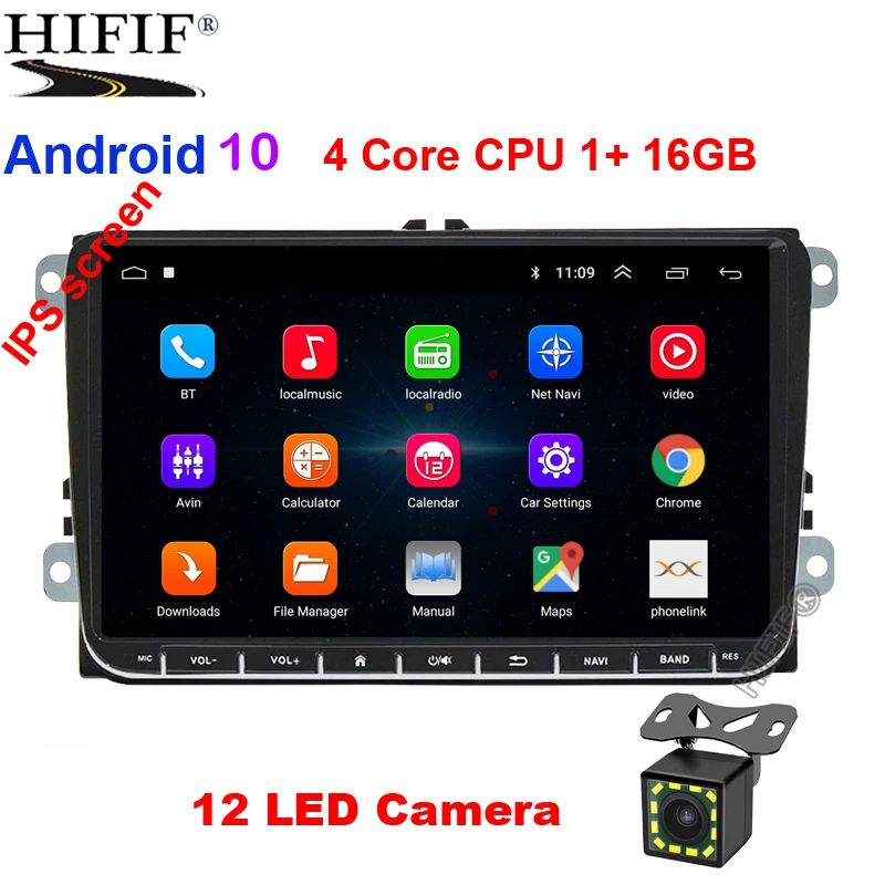 9 дюймовый Автомобильный плеер Android 10 0 четырехъядерный радио GPS без DVD для vw Volkswagen