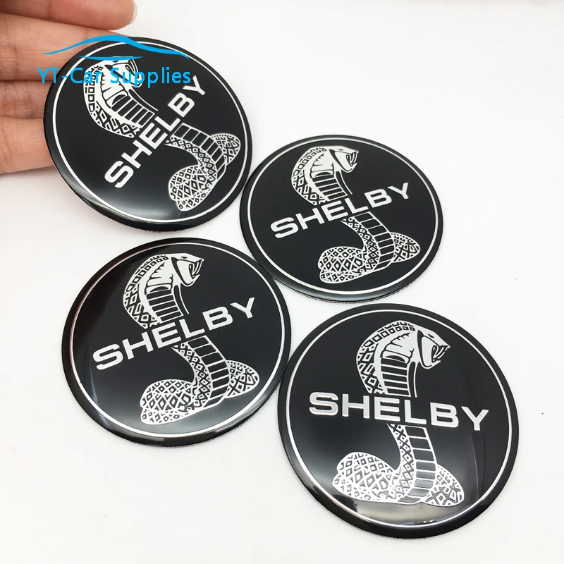 

Car Styling 4pcs 3D 56mm Aluminum Cobra Snake Emblem Car Wheels Center Hub Cap Stickers For Ford Mustang Shelby GT500 GT350