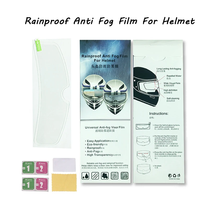 Universal Motorcycle Accessories Helmet Anti-rain Anti-fog Film Racing Electric Car Half-helmet Lens Patch | Автомобили и