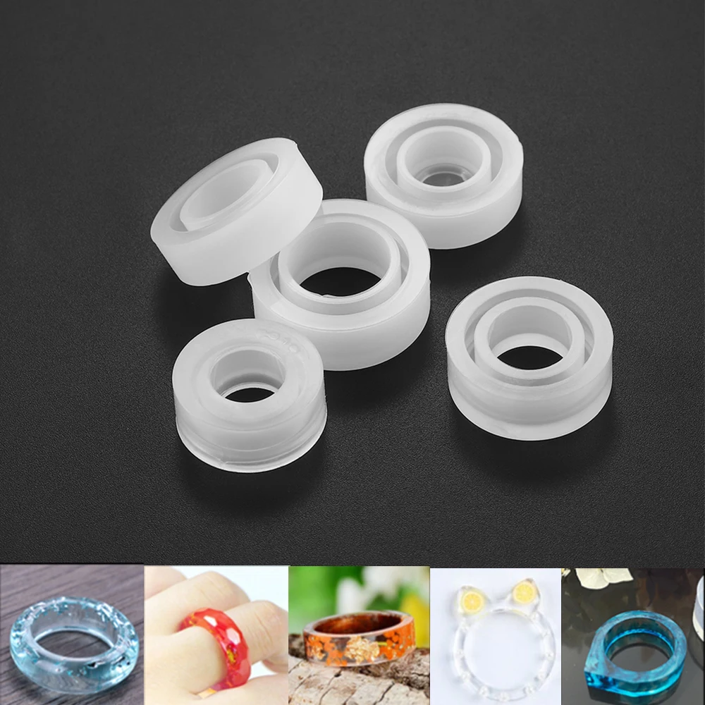 

1Pcs 5Style Mixed Size Rings Silicone Casting Mould Tool Epoxy Resin Molds For DIY Jewelry Making Pendant Supplies Accessories