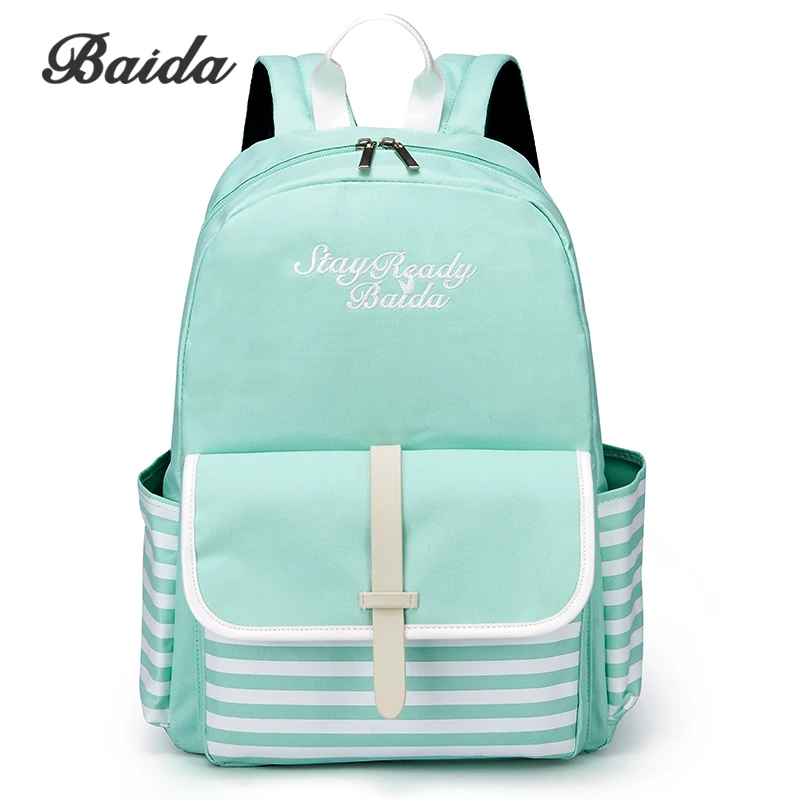 Baida модные школьные рюкзаки для девочек-подростков Холщовый женский рюкзак