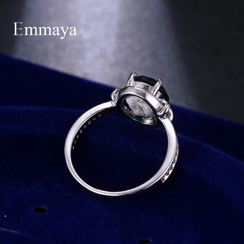Классическое кольцо Emmaya с фианитом овальной формы для женщин и девочек изящное