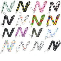 fashion cute flower neck straps keychain lanyards for keys id card badge holder key chains mobile phone hang rope accessories