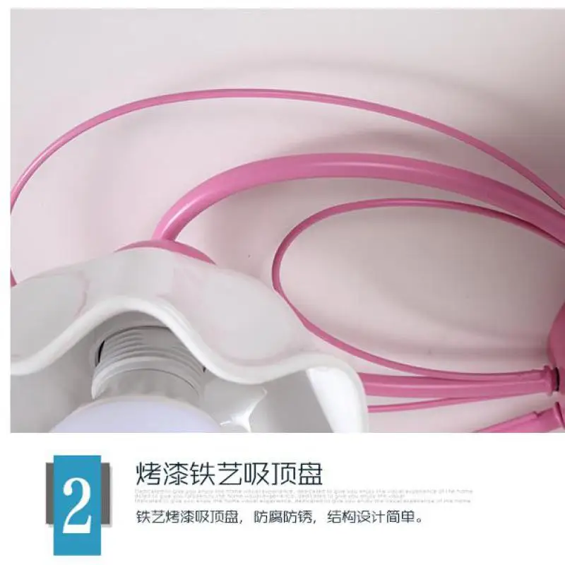 Скандинавские светодиодные потолочные светильники детская розовая потолочная