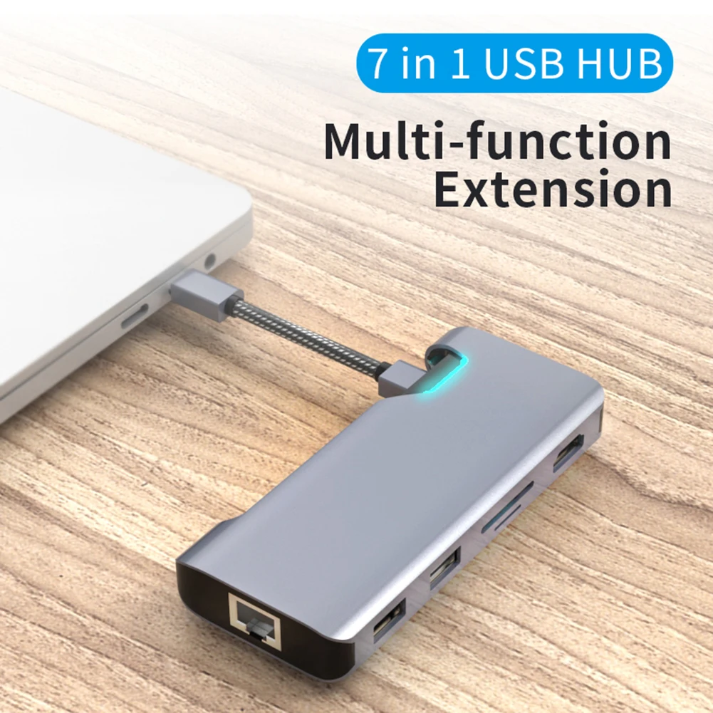 Разветвитель USB C-концентратора типа C мульти-USB 3 0 HDMI VGA RJ45 несколько портов
