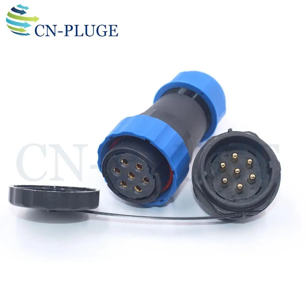 7 контактный автомобильный проводной разъем SP28 водонепроницаемый 28 мм Панельное