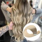 Накладные человеческие волосы Ty.Hermenlisa, 100% натуральные волосы без повреждений, невидимые бесшовные волосы с лентой балаяж