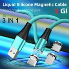 Магнитный кабель для быстрой зарядки, 2 А, 2020 , Тип C, Micro USB, для iOS, Huawei, для Samsung Galaxy S8 Plus, Note8, телефонов на Android, новинка 360