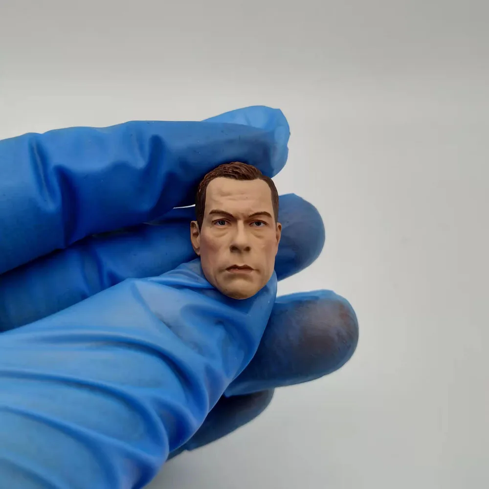 Handpaint 1/12 Scale Jean-claude Van Damme Head Sculpt Fit for 6inches Mezco Action Figure Toy