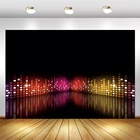 Laeacco золотые блестящие огни 3D сценический фон для фотографии День Рождения Вечеринка Детская портретная фотография Фон Фотостудия