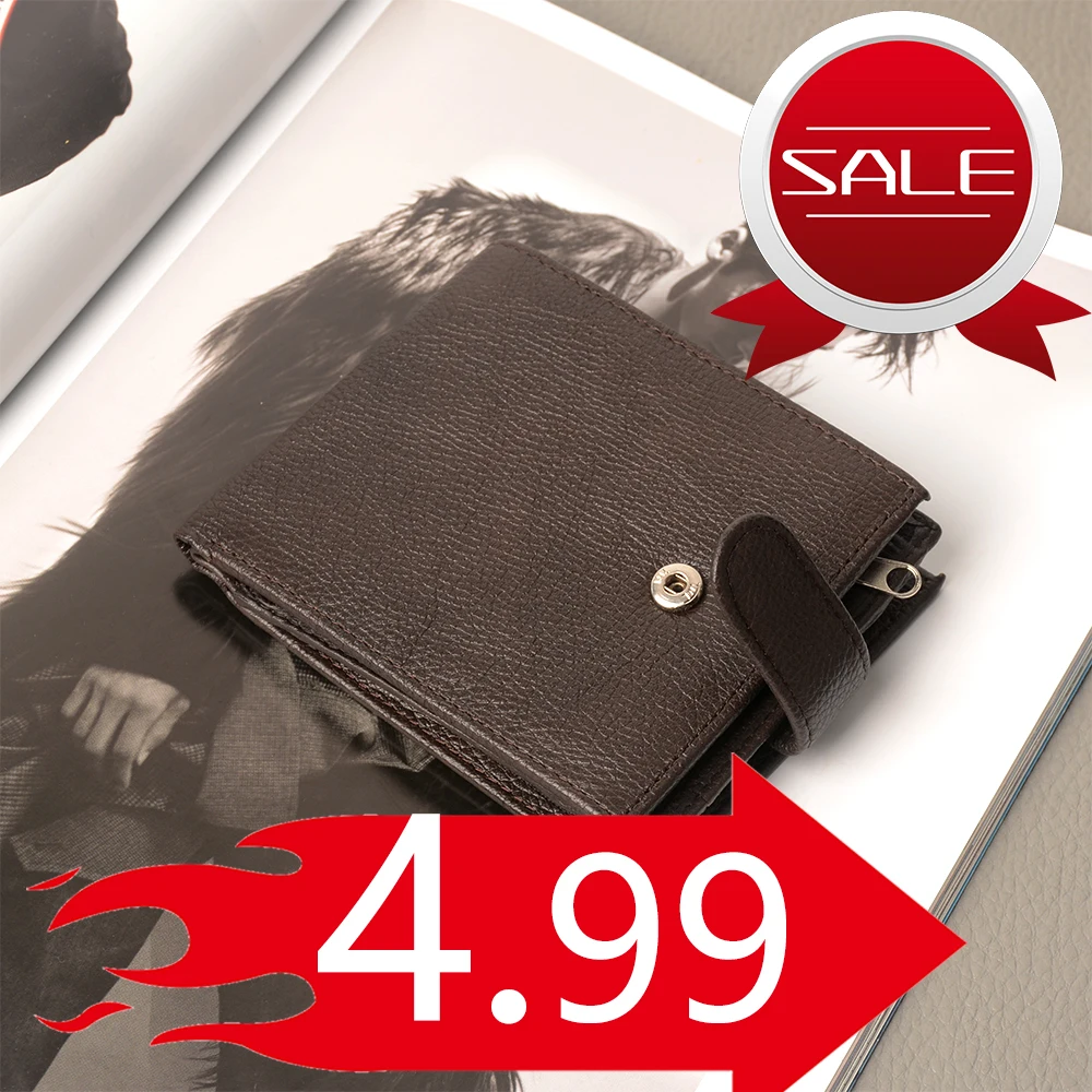 Мужской бумажник из 100% натуральной кожи мужские кошельки мужской карман для