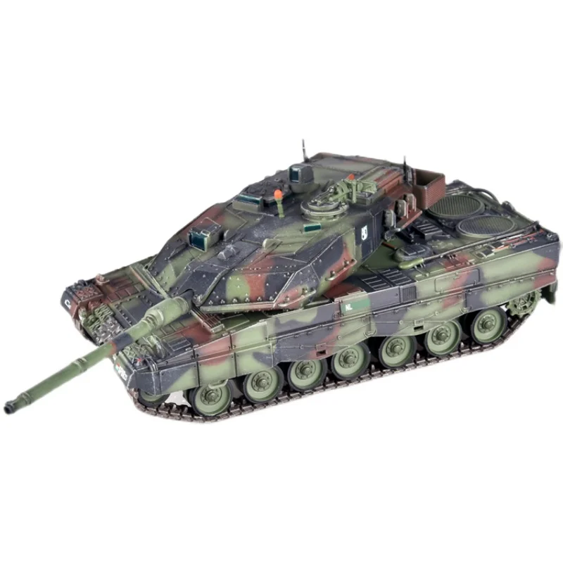 

1:72 Leopard 2a6nl Dutch NATO Three Color Camouflage Tank Die Casting Diorama Finished Product Model Lifelike Children Toys Kit