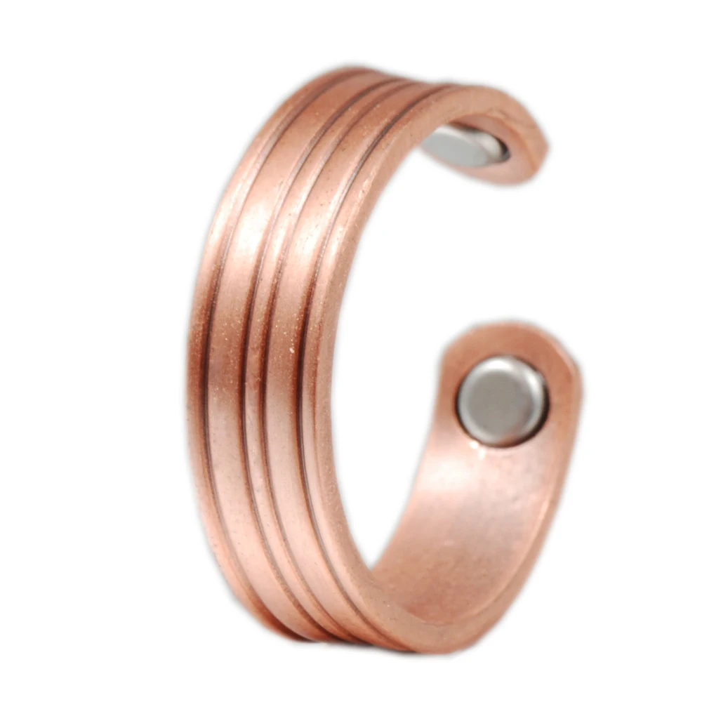 

Wollet Jewelry Pure Bio Magnet Magnetic Copper Ring For Men Women Anti Arthritis Rheumatism Pain Relief Health Care Healing